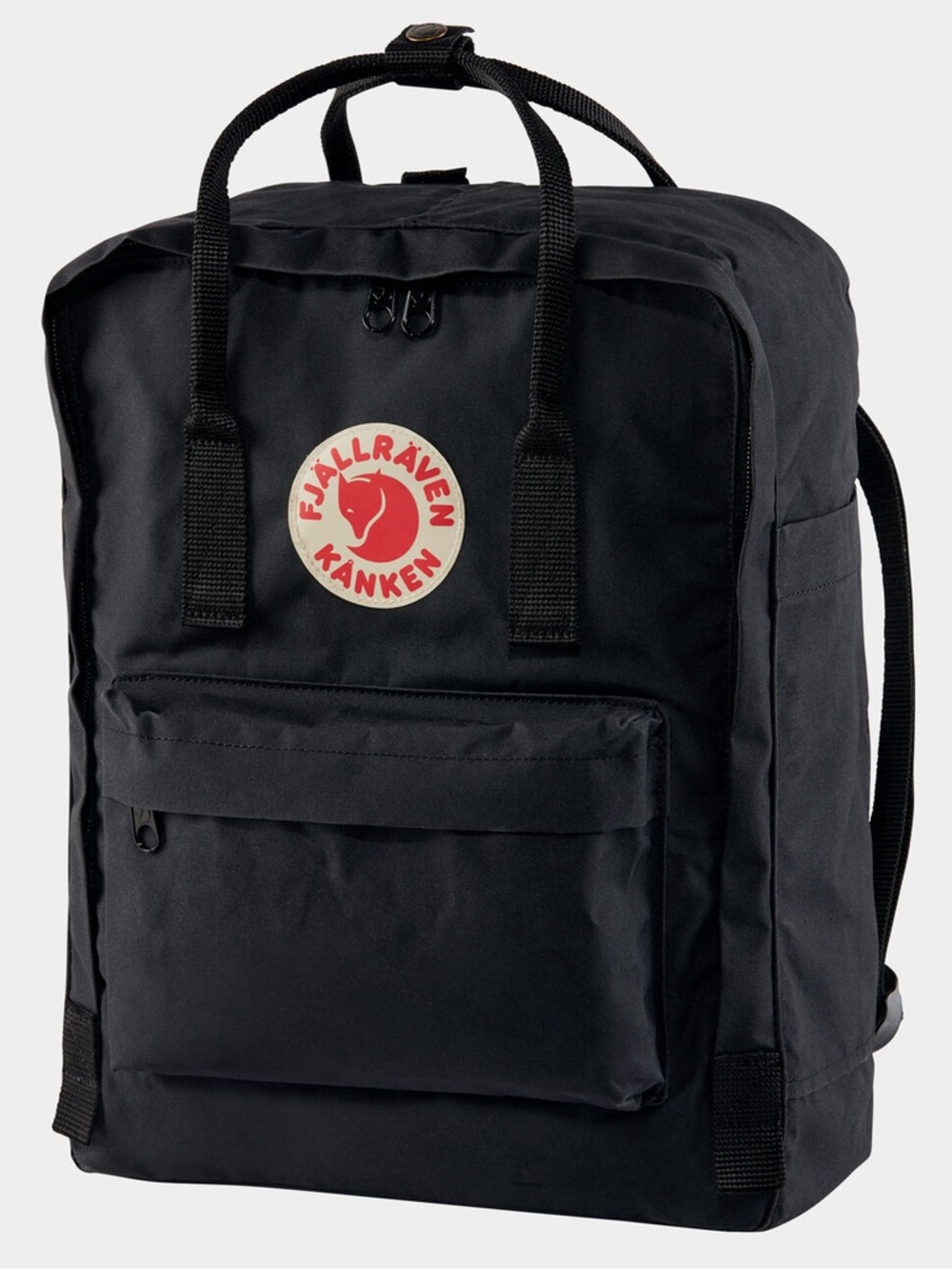 NWT Fjallraven Kanken Classic Backpack in Black with Red Logo